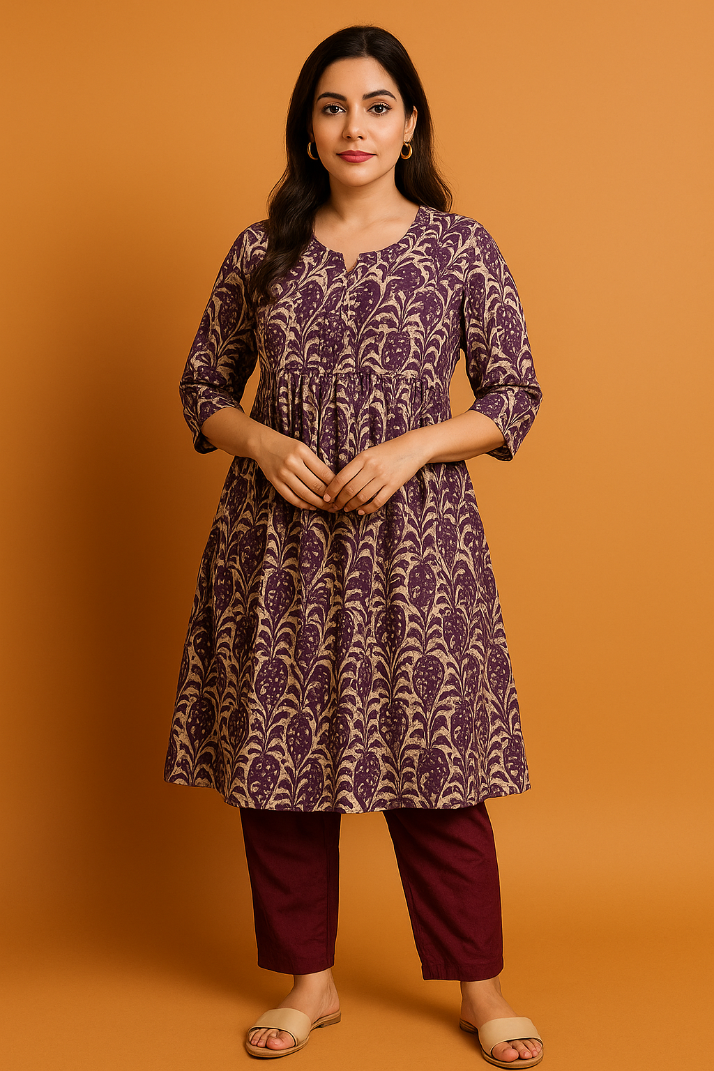 Premium Rayon Printed Kurti with Side Pocket & Matching Pant – Festive & Everyday Wear