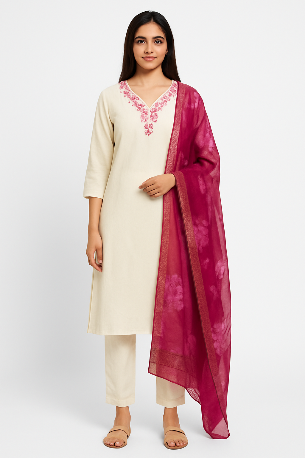 Roman silk kurti